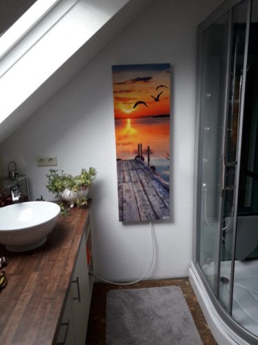 ComfortSun Bad Heizplatte Wunschmotiv Steg